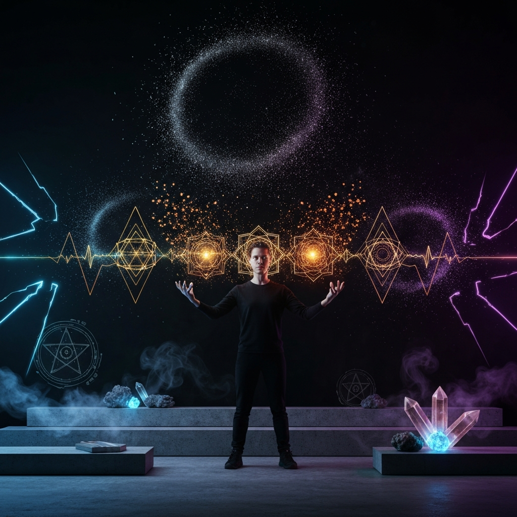 Grafika przedstawiająca labirynt z wykresów giełdowych, ilustrująca poczucie uwięzienia i dysonansu w systemie korporacyjnym.