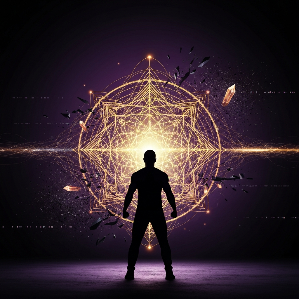 Grafika przedstawiająca labirynt z wykresów giełdowych, ilustrująca poczucie uwięzienia i dysonansu w systemie korporacyjnym.