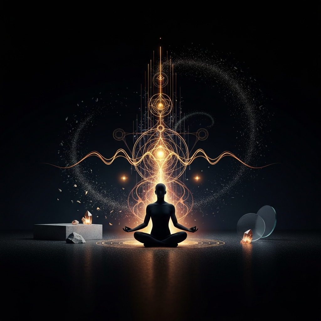 Grafika przedstawiająca labirynt z wykresów giełdowych, ilustrująca poczucie uwięzienia i dysonansu w systemie korporacyjnym.