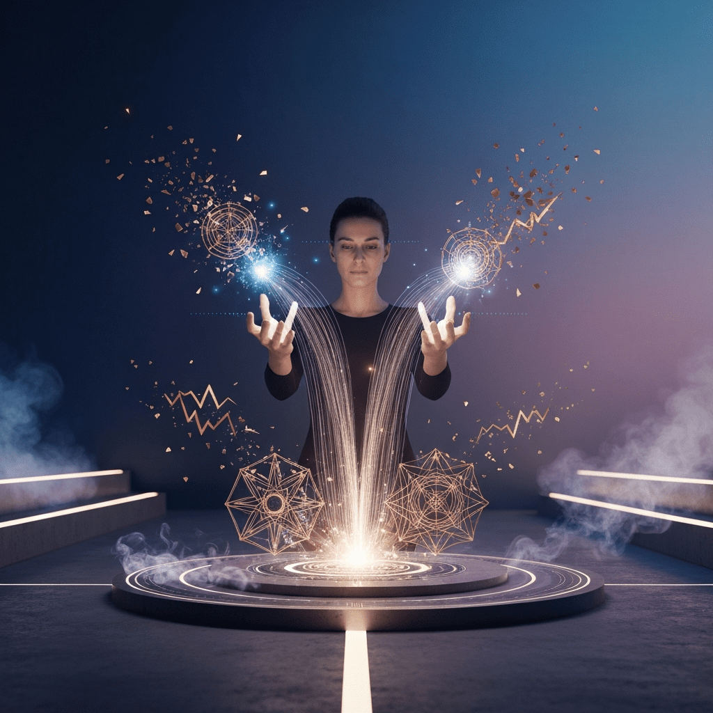 Obraz mózgu z podświetloną amygdalą, reagującą na potencjalne zmiany biznesowe.