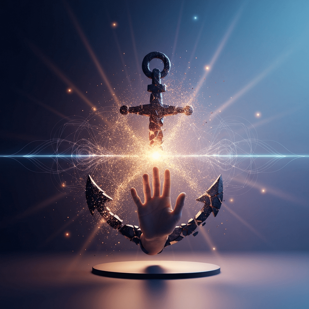 Obraz mózgu z podświetloną amygdalą, reagującą na potencjalne zmiany biznesowe.